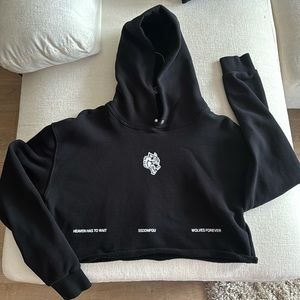 Darc Sport She Black Cropped Hoodie